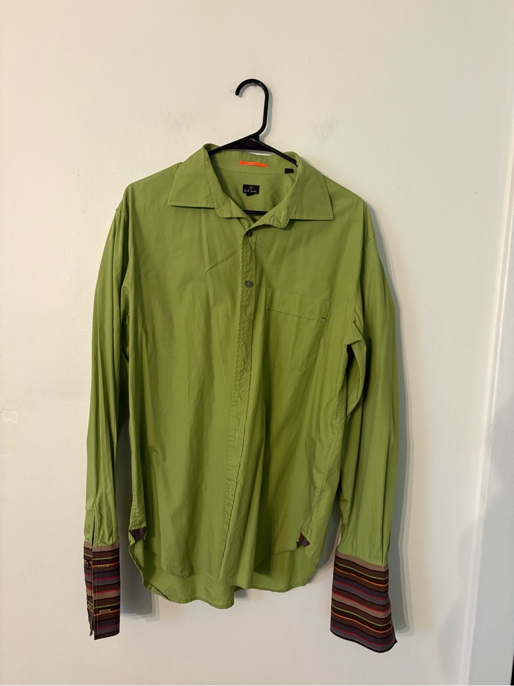 Paul Smith Light Green Button-Up Shirt with Chest Pocket